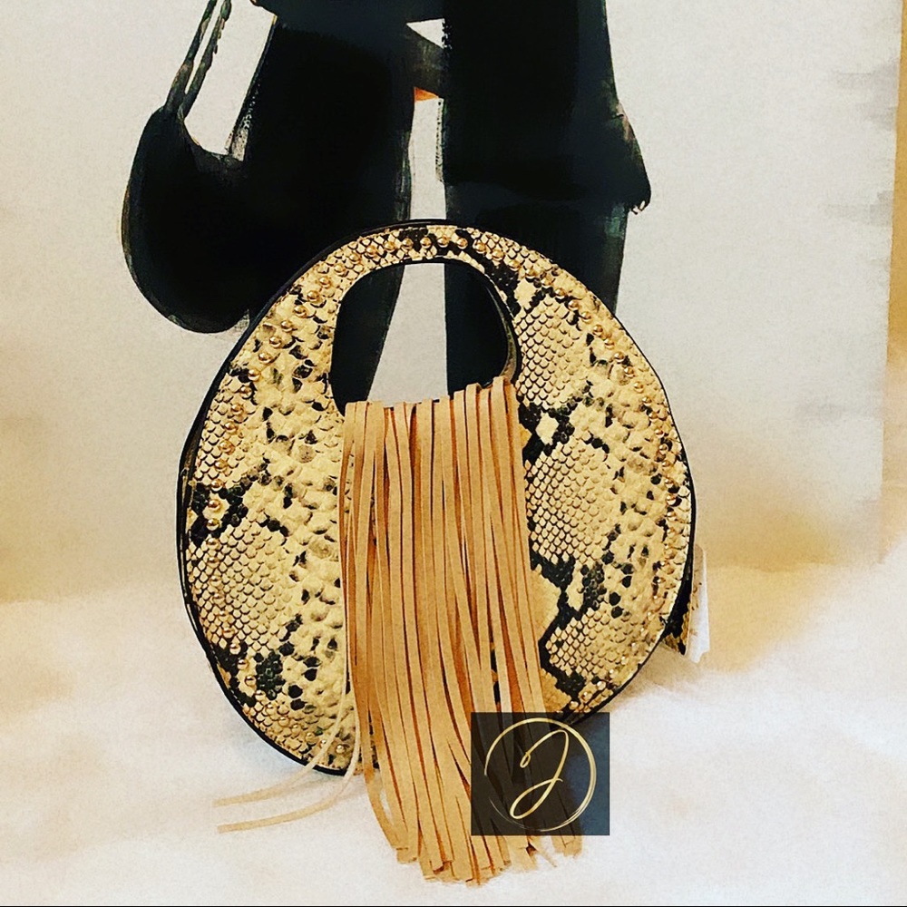 COPY - Snakeskin Fringe handbag
